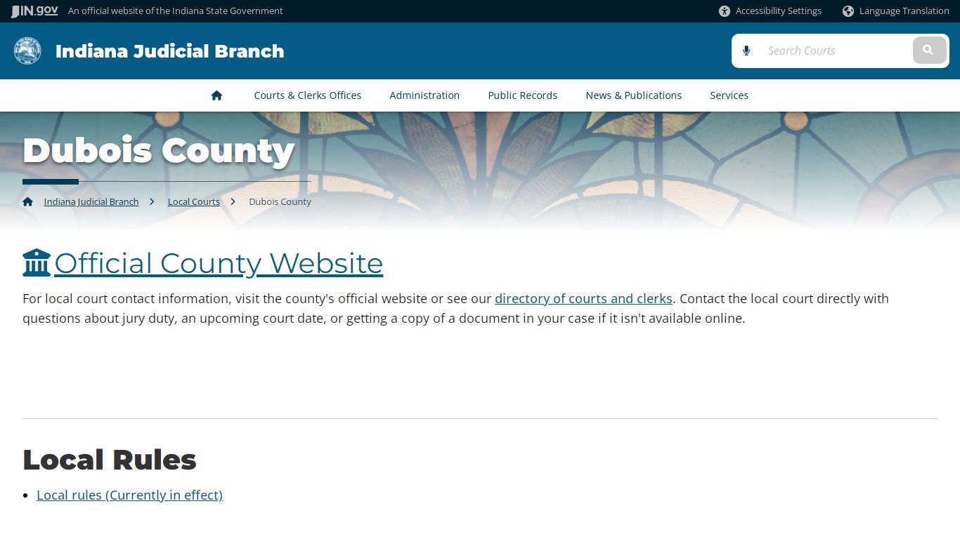 Dubois County - Indiana Judicial Branch